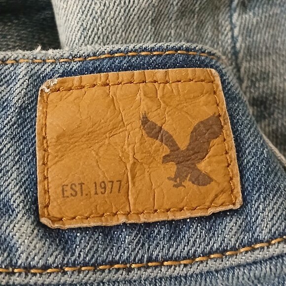 American Eagle Jeans Size 14 Artist Stretch Flare Leg Low Rise Distressed 2013 - Picture 8 of 10